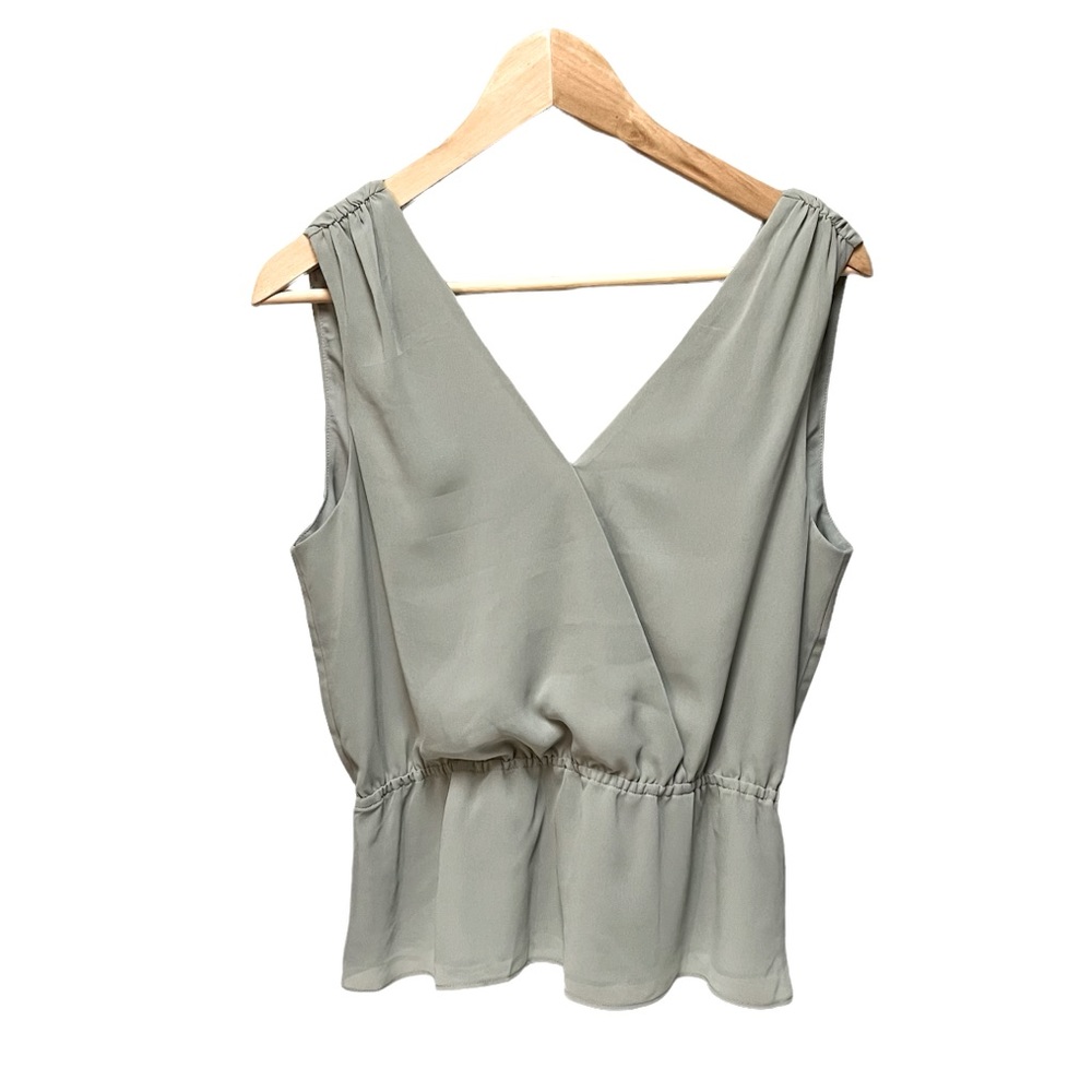 BANANA REPUBLIC Sleeveless Blouse, Light Sage Green, Size Small